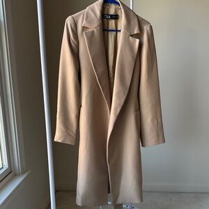 Zara Beige Elegant Overcoat